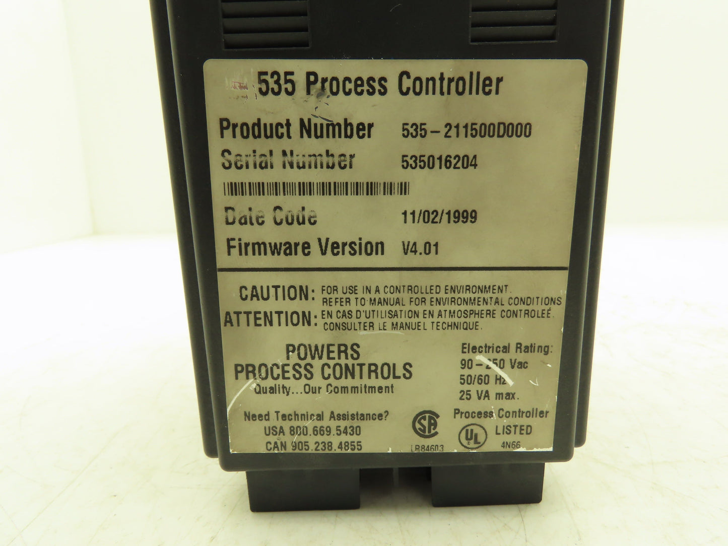 Powers 535 Process Controller 1/4 DIN Firmware 4.01