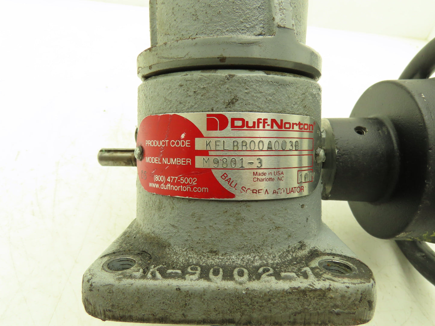 Duff Norton M9801-3 Worm Gear Actuator 2 Ton Screw Jack 3" Stroke