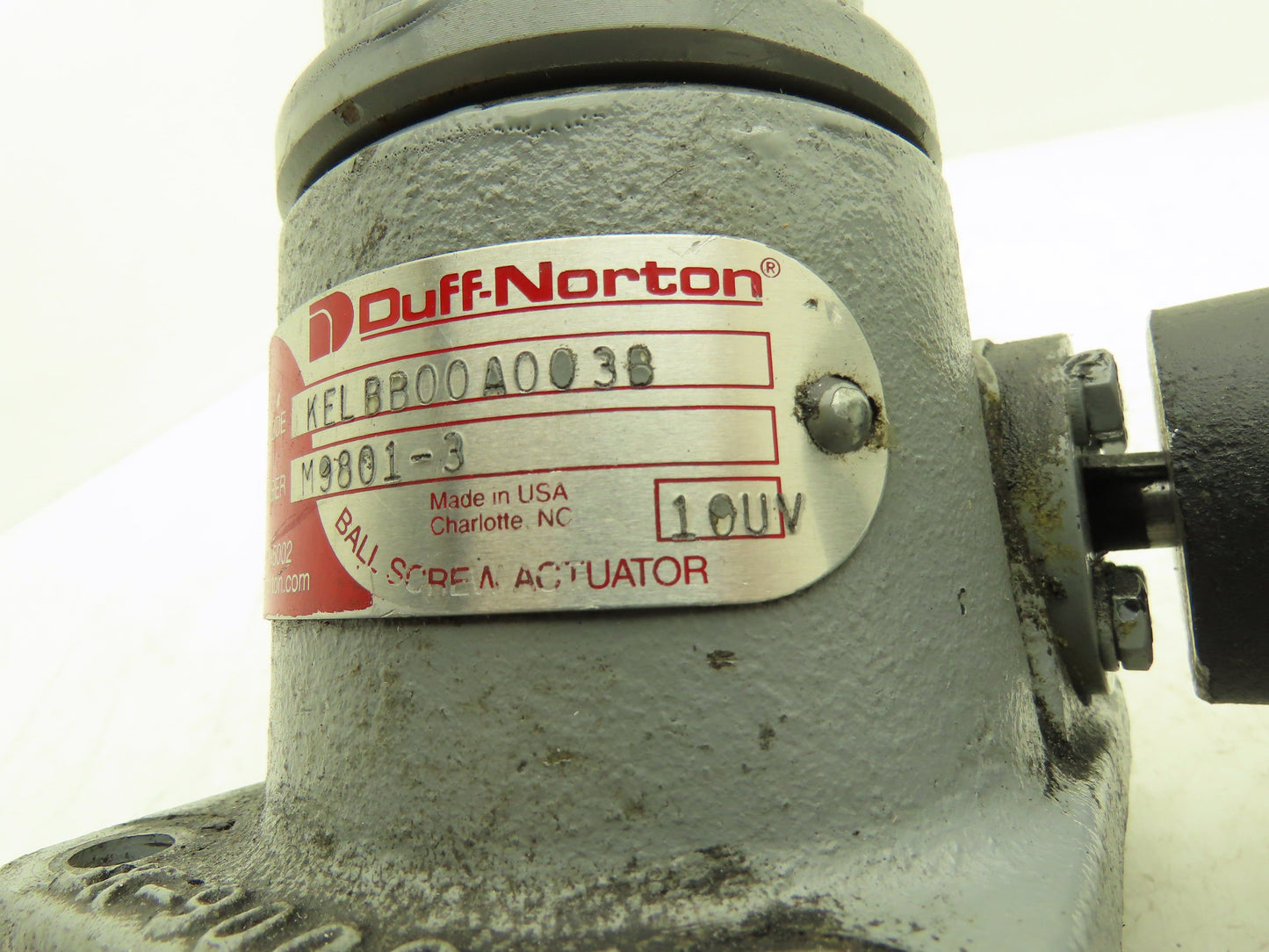Duff Norton M9801-3 Worm Gear Actuator 2 Ton Screw Jack 3" Stroke