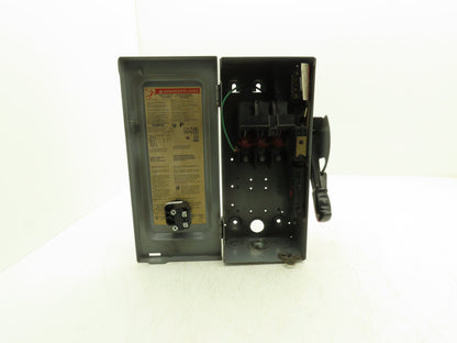 Square D HU361EI Safety Disconnect Snap Switch 30A 600V 3-Pole