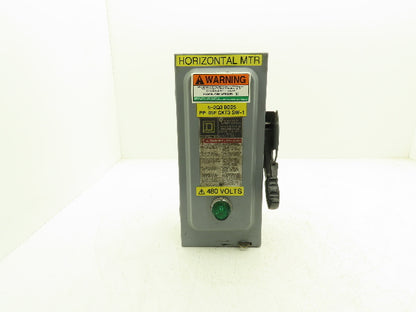 Square D HU361EI Safety Disconnect Snap Switch 30A 600V 3-Pole