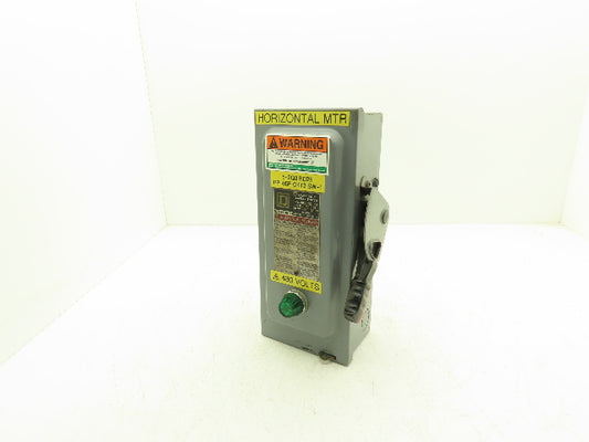 Square D HU361EI Safety Disconnect Snap Switch 30A 600V 3-Pole