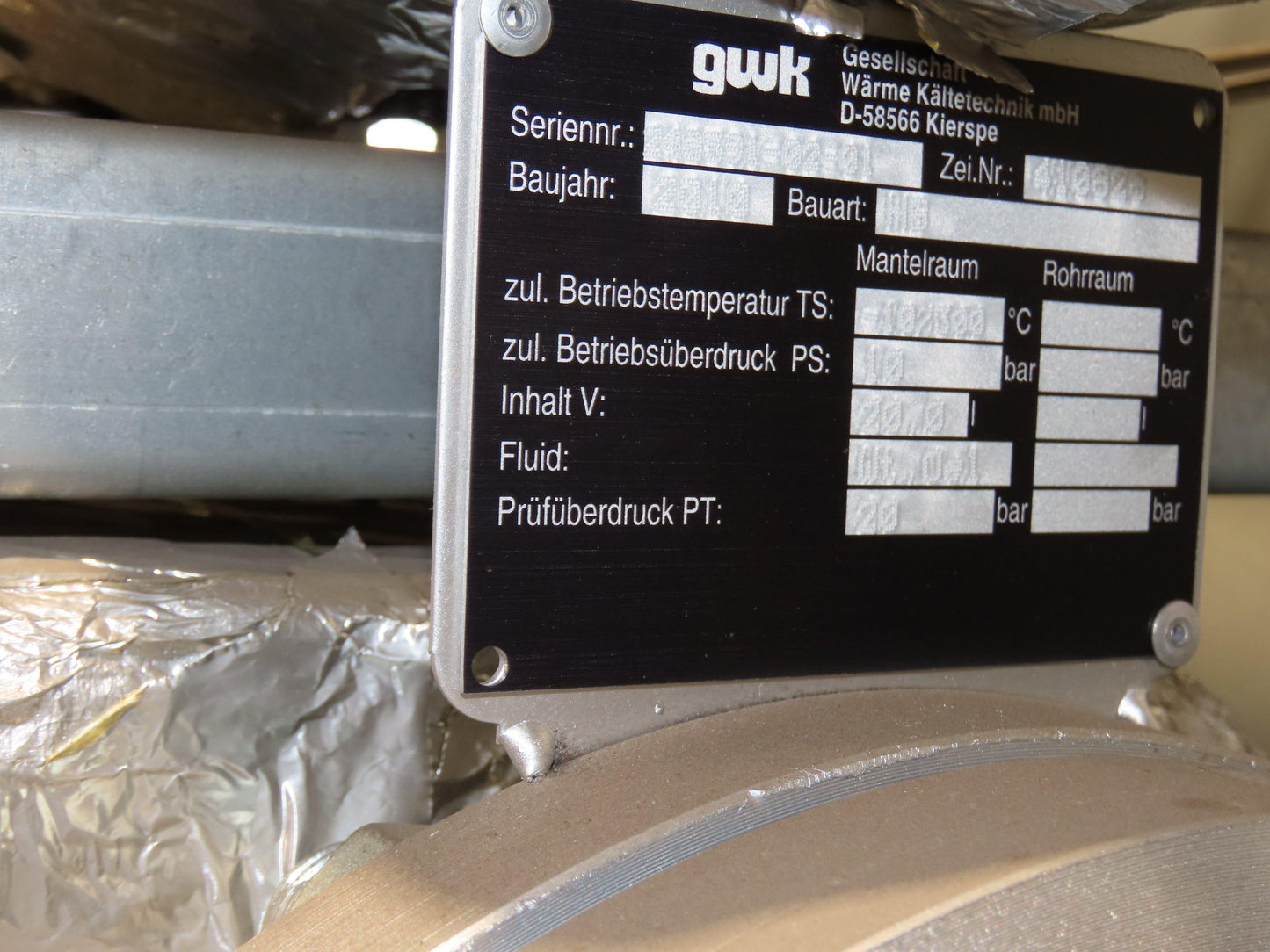 GWK Recirculating Water Cooled Chiller 40 Ton Cooling 25Hp 480V 2-Pump Unit