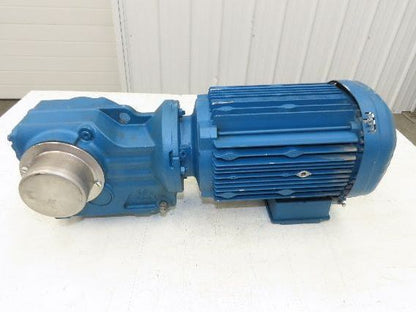 Sew Eurodrive KT47 DRE100L4 Gearmotor 12.19 Reducer 142rpm 3Hp 460V Hollow Shaft