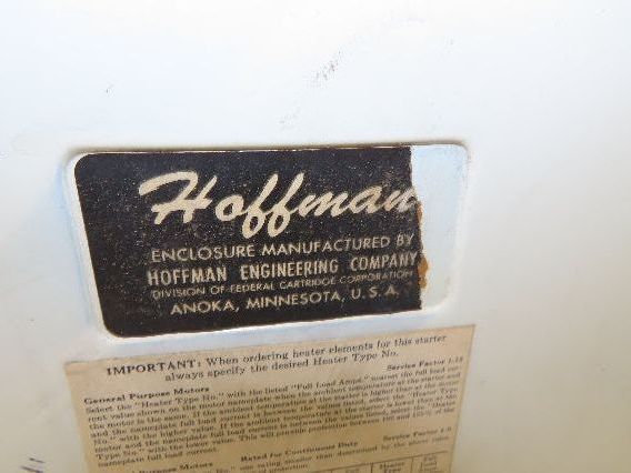 Hoffman Electrical Enclosure Junction Box 42x24x8" Backplate Sealed Door