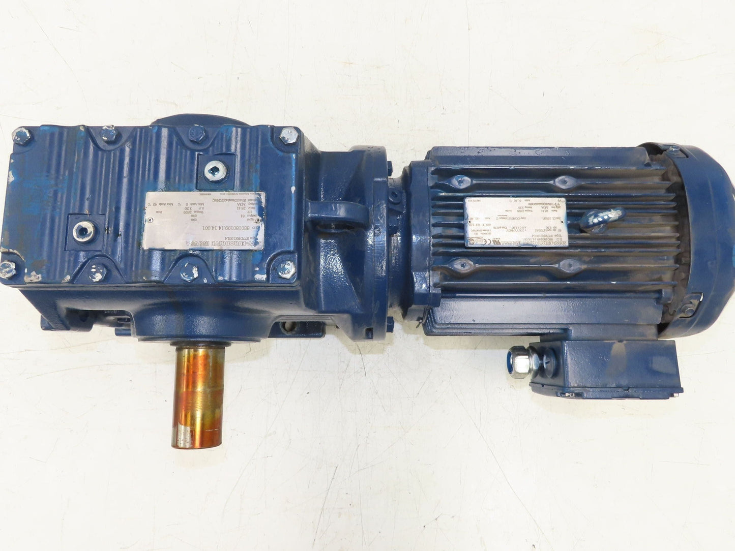 Sew Eurodrive S77 DRE100L4 Gearmotor 28.41 Reducer 61rpm 3Hp 230/460V LH Output