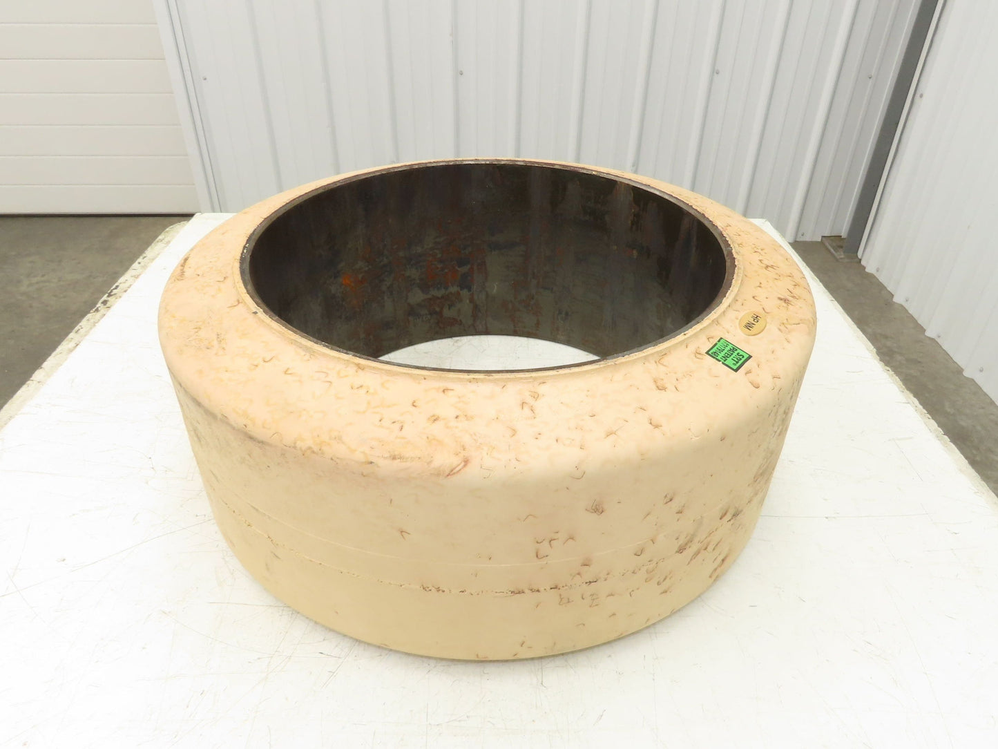 ITL GPX 22x9x16 Press-On Forklift Tire Solid Smooth Non-Marking White