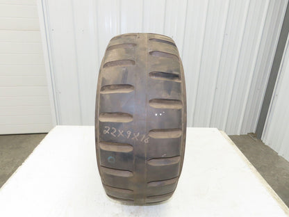 ITL 22x9x16 Press-On Forklift Tire Solid Cushion Traction Tread Black