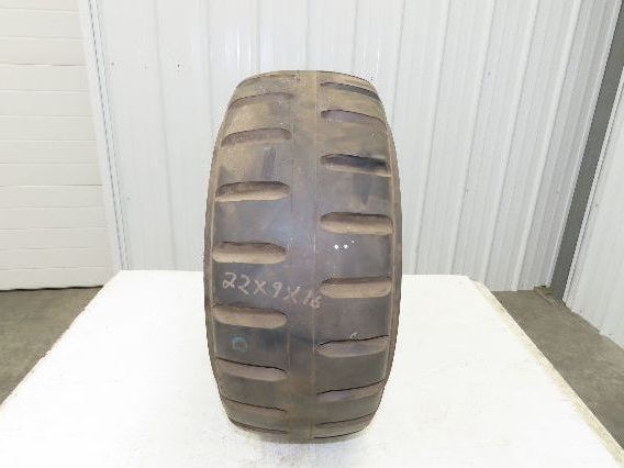 ITL 22x9x16 Press-On Forklift Tire Solid Cushion Traction Tread Black