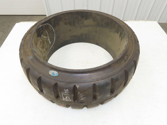 ITL 22x9x16 Press-On Forklift Tire Solid Cushion Traction Tread Black