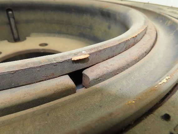 Deestone 28x8.15-15 Pneumatic Air Forklift Traction Tire 6-Lug Rim Guard Black