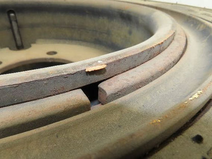 Deestone 28x8.15-15 Pneumatic Air Forklift Traction Tire 6-Lug Rim Guard Black