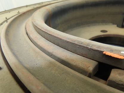 Deestone 28x8.15-15 Pneumatic Air Forklift Traction Tire 6-Lug Rim Guard Black