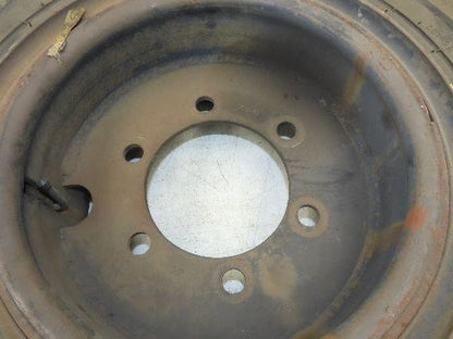 Deestone 28x8.15-15 Pneumatic Air Forklift Traction Tire 6-Lug Rim Guard Black