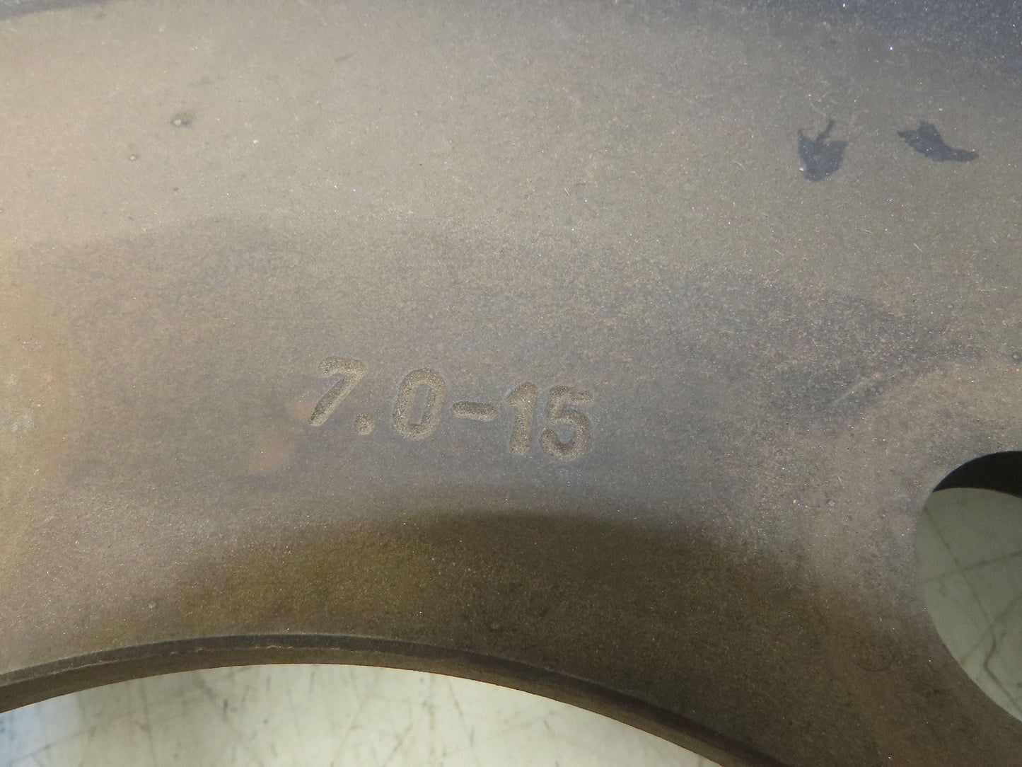 Deestone 28x8.15-15 Pneumatic Air Forklift Traction Tire 6-Lug Rim Guard Black