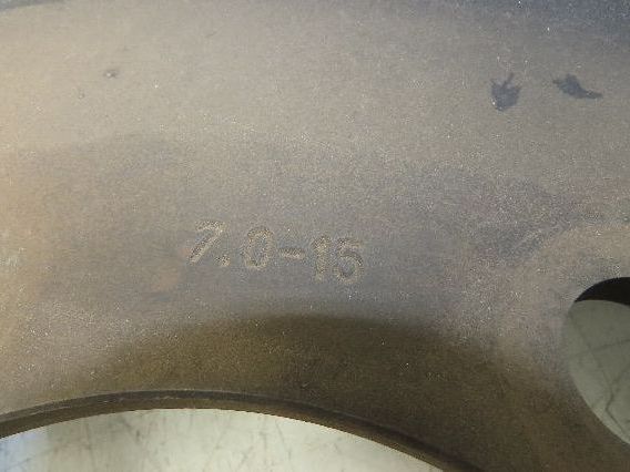 Deestone 28x8.15-15 Pneumatic Air Forklift Traction Tire 6-Lug Rim Guard Black