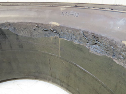 Rhino 7.00-12/5.00 Forklift Tire Resilient Solid Traction Black 25x7x12