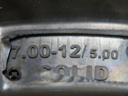 Rhino 7.00-12/5.00 Forklift Tire Resilient Solid Traction Black 25x7x12