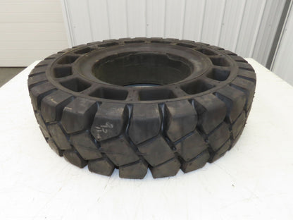Rhino 7.00-12/5.00 Forklift Tire Resilient Solid Traction Black 25x7x12