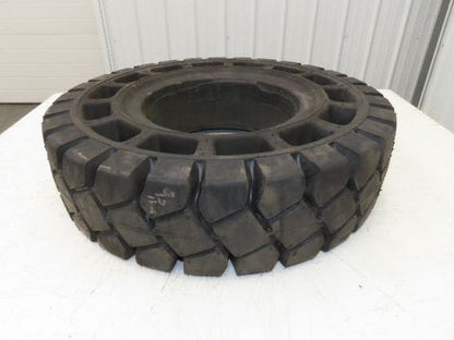 Rhino 7.00-12/5.00 Forklift Tire Resilient Solid Traction Black 25x7x12