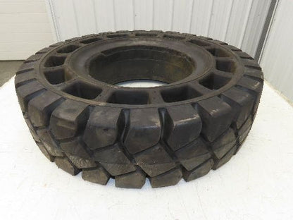 Rhino 7.00-12/5.00 Forklift Tire Resilient Solid Traction Black 25x7x12