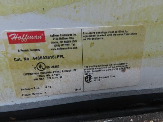 Hoffman A48SA3816LPPL Electrical Enclosure Control Panel A/C Cooling 48x38x16"