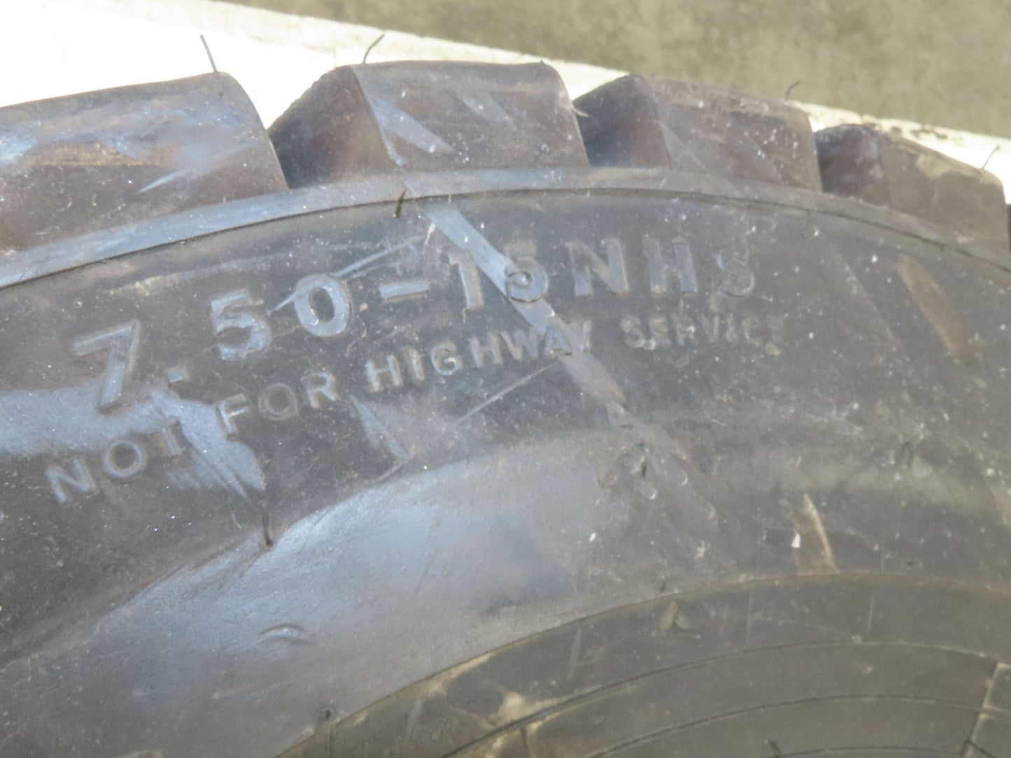 Titan 32x7.50-15 NHS Pneumatic Air Forklift Traction Tire Black w/Tube & Flap