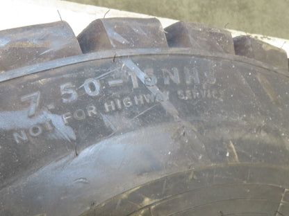 Titan 32x7.50-15 NHS Pneumatic Air Forklift Traction Tire Black w/Tube & Flap