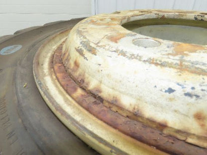 Bergougnan 28x7.00-15 Dual Forklift Tire Solid Traction Black 6-Lug Rim