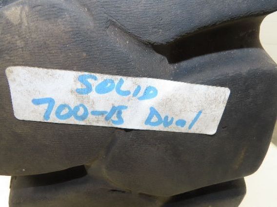 Bergougnan 28x7.00-15 Dual Forklift Tire Solid Traction Black 6-Lug Rim