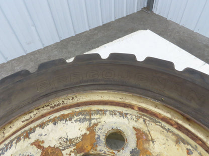 Bergougnan 28x7.00-15 Dual Forklift Tire Solid Traction Black 6-Lug Rim