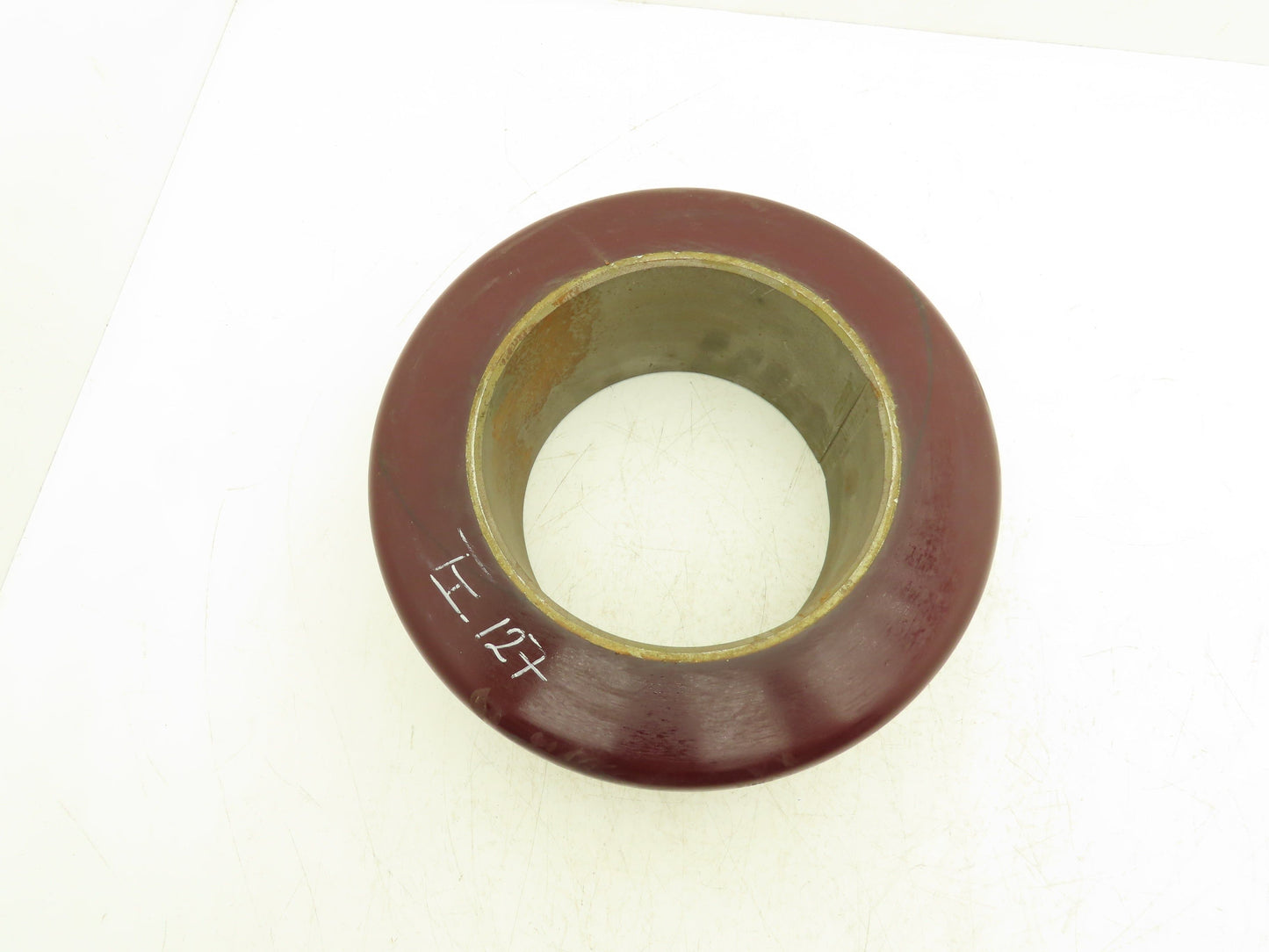 13"x 5-1/2"x 8" Press-On Forklift Tire Polyurethane Smooth Cushothane Red