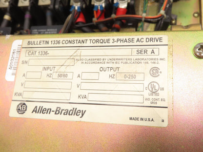 Allen Bradley 1336-B100-EOH-L3-S1 Variable Frequency AC Drive 100Hp 460V 3Ph VFD