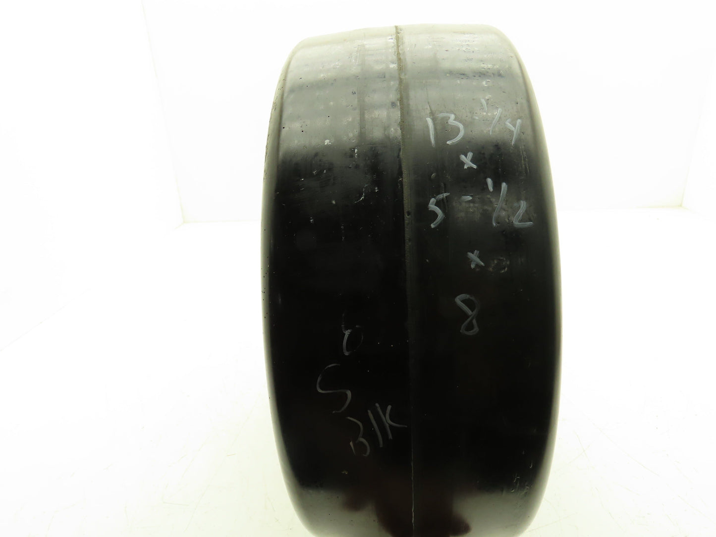 13-1/4"x 5-1/2"x 8" Press-On Forklift Tire Polyurethane Smooth Cushothane Black