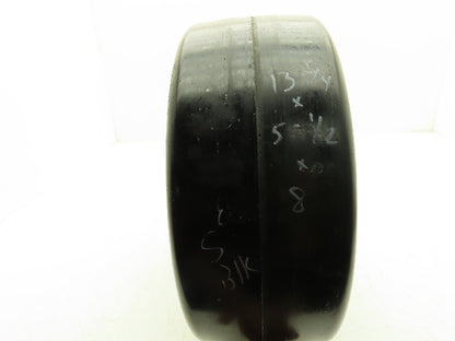 13-1/4"x 5-1/2"x 8" Press-On Forklift Tire Polyurethane Smooth Cushothane Black