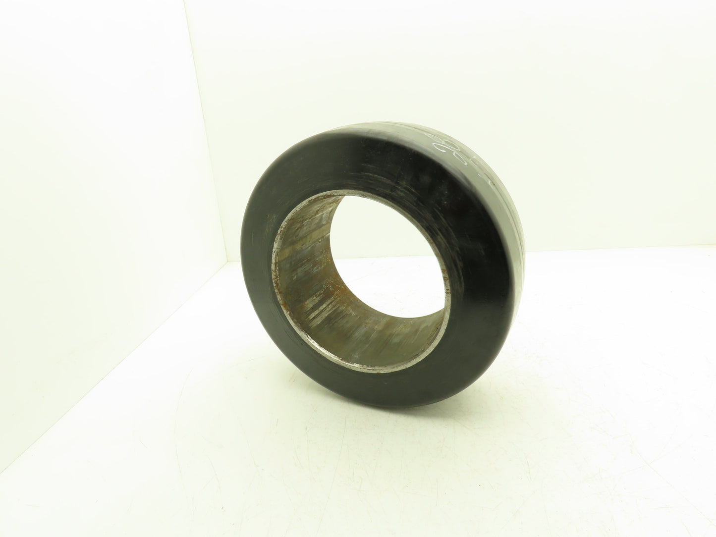 13-1/4"x 5-1/2"x 8" Press-On Forklift Tire Polyurethane Smooth Cushothane Black