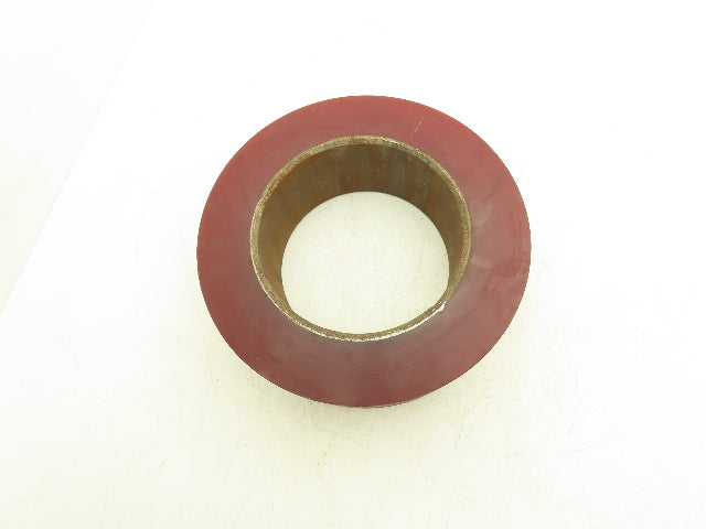 13"x 4-1/2"x 8" Press-On Forklift Tire Polyurethane Smooth Red Square Edge