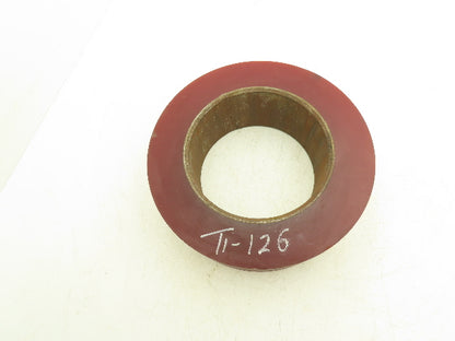 13"x 4-1/2"x 8" Press-On Forklift Tire Polyurethane Smooth Red Square Edge