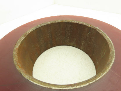 13"x 4-1/2"x 8" Press-On Forklift Tire Polyurethane Smooth Red Square Edge