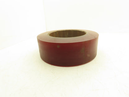 13"x 4-1/2"x 8" Press-On Forklift Tire Polyurethane Smooth Red Square Edge