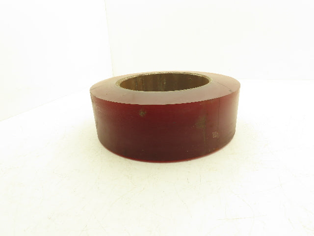 13"x 4-1/2"x 8" Press-On Forklift Tire Polyurethane Smooth Red Square Edge