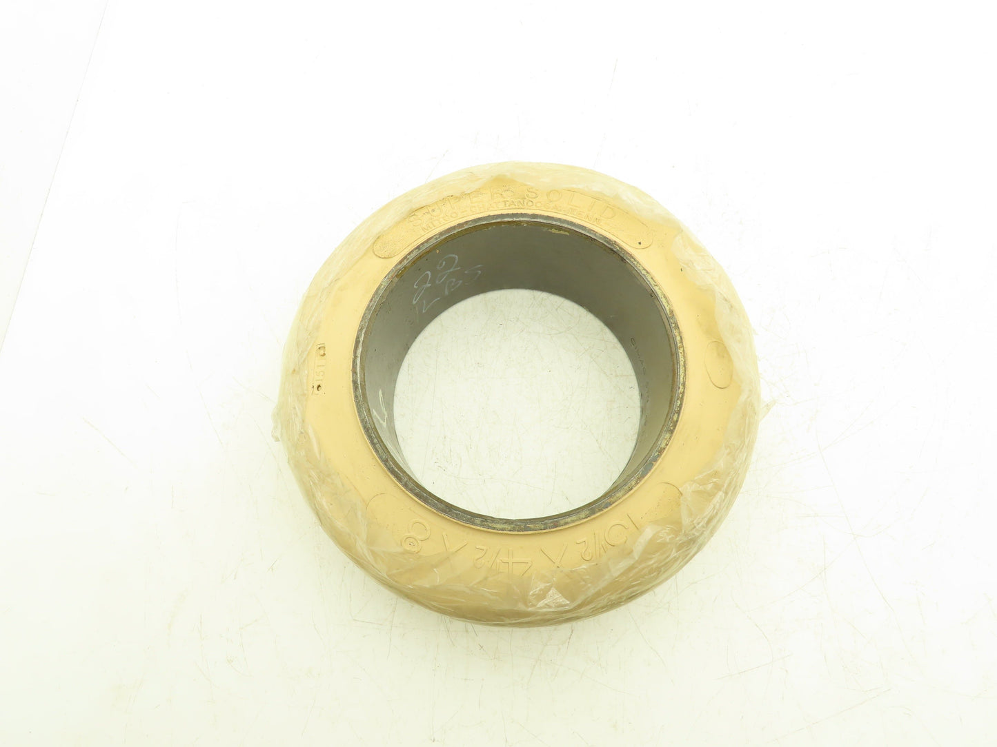 Mitco 13-1/2x4-1/2x8 Super Solid Press-On Forklift Tire Smooth Non-Marking White