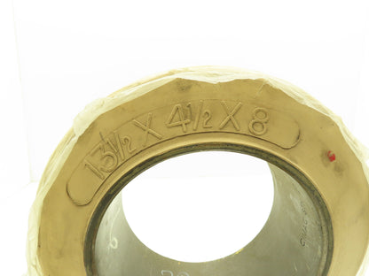 Mitco 13-1/2x4-1/2x8 Super Solid Press-On Forklift Tire Smooth Non-Marking White