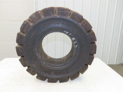 Tong Yong 20x6.00-9/4.00 Forklift Tire Resilient Solid Traction Black 20x6x9"