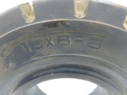 Mitco Duro-Soft SRB 16x6-8 Forklift Tire Resilient Solid Traction Black