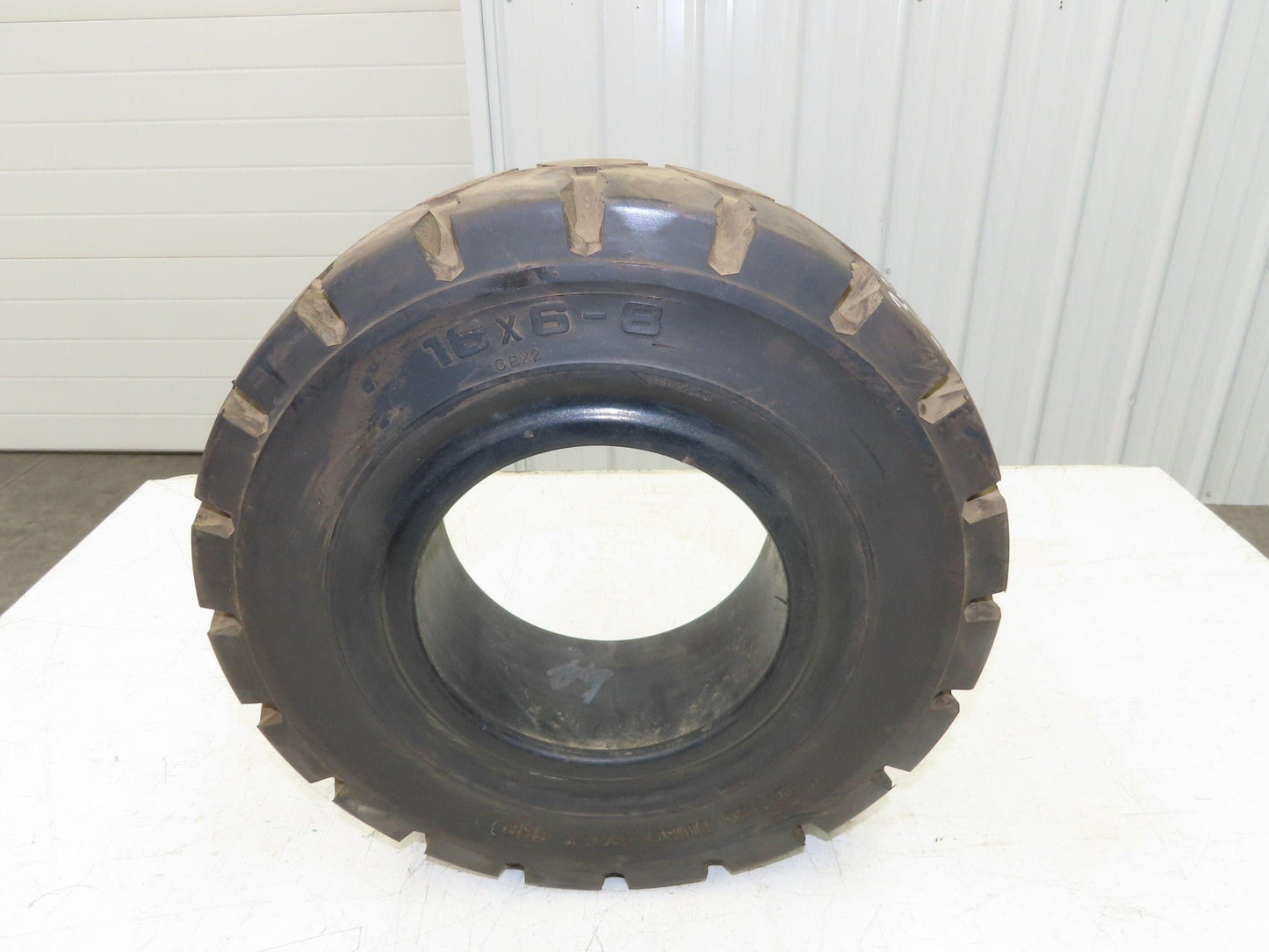 Mitco Duro-Soft SRB 16x6-8 Forklift Tire Resilient Solid Traction Black