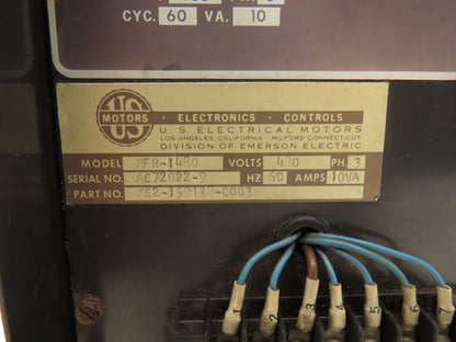 US Motors PFR-1480 Phase Guard 3 Phase Imbalance Protector 480v 10VA