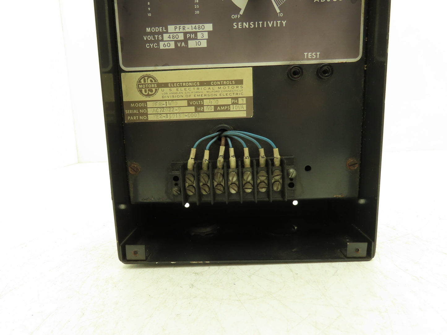US Motors PFR-1480 Phase Guard 3 Phase Imbalance Protector 480v 10VA