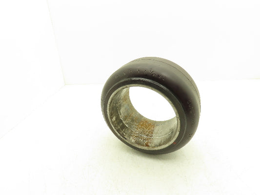 Superior 10x5x6-1/2 Press-On Forklift Tire Polyurethane Smooth Cushothane Black