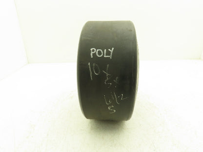 10x5x6-1/2 Press-On Forklift Tire Polyurethane Solid Smooth Black
